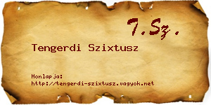 Tengerdi Szixtusz névjegykártya